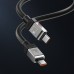 Кабель скоростной 2 метра Baseus CoolPlay Series Type-C to Type-C 100W (CAKW000301) черный