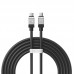 Кабель скоростной 2 метра Baseus CoolPlay Series Type-C to Type-C 100W (CAKW000301) черный