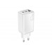 Зарядное устройство адаптер 3 выхода ESSAGER ECT67w Gan порты 1USB 2C 67w (ECT67W-LJB02-Z) белое