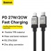 Кабель усиленный Baseus CoolPlay Type-C - Lightning 1 метр (CAKW000001) черный