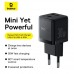 Быстрое зарядное комплект с кабелем Baseus Palm Fast Charger C+U 30W EU Cluster Black