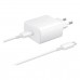 Зарядное устройство - комплект с кабелем Samsung 45W 1 выход USB-C PD белое (EP-TA845XWE)