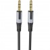 Кабель - адаптер BOROFONE BL19 - аудио шнур переходник Mini Jack 3.5 mm 1 метр черный