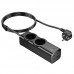 Зарядное - удлинитель - фильтр Hoco NS10 Wisdom 2-position PD67W (1*USB-A 3C  2Socket) 2 метра черный