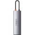 Порт-репликатор - адаптер хаб Baseus Metal Gleam Series 8-in-1 Multifunctional Type-C Dock
