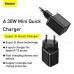 Зарядное устройство - блочок - сетевой адаптер Baseus Super Si 30W 1 USB-C (CCSUP-J01) черный