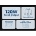 Авто зарядное адаптер 4 выхода Toocki 120W TQ-CC28 2C+2A TCC2C2A-XJ01 черный