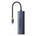 Мульти-адаптер хаб Baseus Flite 6-Port Type-C to HDMI4K 3*USB 3.0 RJ45 (B00052807813-00)