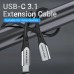 Кабель удлинитель Vention Thunderbolt 3 - USB 3.1 Type-C M-F (60W 20V 3A) 4K 60HZ 1 метр