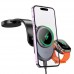 Беспроводное зарядное + Холдер Hoco HW28 Excelso 2-in-1 wireless fast charging car holder (center console)