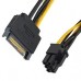 Кабель питания для видеокарт SATA 15-pin штекер - 6-pin Card power TCOM 15см