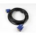 Кабель Gresso Vga 2m, модель V4002, male to male папа-папа, 2 феррита, черно-голубой, кулёк