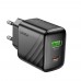 Блок питания Hoco CS25a 25W зарядное устройство - адаптер 2 порта USB-C + USB-A черный