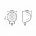 Фара светодиодная - вело авто лампа LED - Brevia Epistar Spot 10601RSX1 10-30v 12w (4x3w) 880lm