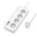 Сетевой удлинитель Hoco AC22 Sunlight PD30W 4 розетки 1.5m Белый