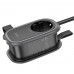 Сетевой удлинитель Hoco NS7 Sharp USB-C / USB-A Черный