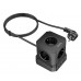 Сетевое зарядное устройство удлинитель Hoco NS8 3 USB/ Type-C 5 розеток 2 м