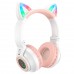Наушники беспроводные BOROFONE BO18 Cat с ушками кошки белые (6974443384956)