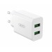 Блок адаптер - комплект XO L119 dual USB-A QC18W с кабелем Mirco usb Белый