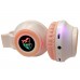 Накладные блютуз наушники с LED подсветкой и ушками  UNICORN (STN27K) Белые