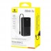 Внешний аккумулятор Baseus Bipow 2 20000 mAh 20W со встроенным кабелем черный