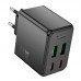 Зарядное устройство - блок на 4 выхода (порта USB) - Hoco CS19A 2*USB-C + 2*USB 65W черное