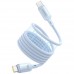 Кабель скоростной 240W - Baseus PicoGo Magnetic Liquid Silicone Type-C to Type-C 1 метр голубой