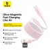 Кабель для зарядки ноутбуков 240W Baseus PicoGo Magnetic Liquid Silicone Type-C to Type-C 1 метр розовый