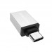 Адаптер BOROFONE BV3 OTG USB-A 3.0 (female) - type-C (male) переходник серебристый