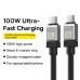 Кабель Baseus CoolPlay Series Type-C to Type-C 100W 1 метр черный CAKW000201