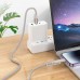 Кабель разветвитель Hoco U138 - USB-C + iPhone на Type-C + прикуриватель серый