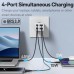 Зарядное устройство Baseus GaN6 Pro 100W Fast Charger (4 выхода 2 Type-C + 2 USB-A) + кабель Type-C 100W (CCGAN100E6)