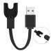 Кабель - зарядная проволока для Xiaomi Mi Band 3 - шнурок USB черный