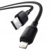Кабель Baseus Silky USB - Lightning (1m) P10377702113-00  черный