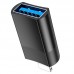Адаптер Hoco UA17 Lightning Male to USB female USB2.0 adapter Чорний