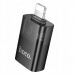 Адаптер Hoco UA36 iP male to USB female OTG transparent adapter Чорний