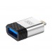 Адаптер XO NB186 Lightning to USB OTG adapter Сріблястий
