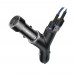 АЗП Baseus Y type dual USB + cigarette lighter extended car charger Чорний