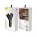АЗП Baseus Y type dual USB + cigarette lighter extended car charger Чорний
