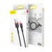 Кабель Baseus cafule Cable USB For lightning 2.4A 1M Червоний + Чорний