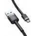 Кабель Baseus cafule Cable USB For Micro 2.4A 0.5M Сірий + Чорний