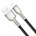 Кабель Baseus Cafule Series Metal Data Cable USB to Lightning 2.4A 1m Чорний