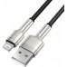 Кабель Baseus Cafule Series Metal Data Cable USB to Lightning 2.4A 2m Чорний