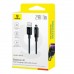 Кабель Baseus Lit Button-Control Fast Charging Data Cable USB-A to iP 2.4A 1m Чорний