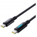 Кабель Baseus Lit Button-Control Fast Charging Data Cable USB-C to USB-C 100W 2m Чорний