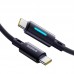 Кабель с индикатором Baseus Lit Button-Control Fast Charging Data Cable USB-C to USB-C 100W 2m