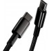 Кабель Baseus Tungsten Gold Fast Charging Data Cable Type - C to Type - C 100W 1m Чорний