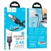 Кабель Hoco U129 Spirit transparent charging data cable iP Чорний