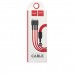 Кабель Hoco U31 Benay one pull three charging cable, Lightning + Micro + Type-c Червоний