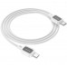 Кабель Hoco X108 Benefit 60W silicone charging data cable Type-C to Type-C Білий
